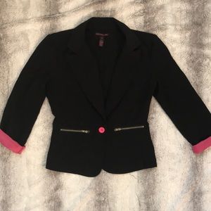 Material Girl Blazer with Pink Detail